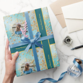 Presente Papel de moldagem de Natal com Foto e Texto