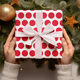 Presente Papel de moldagem de Natal das Bolinhas Vermelhas 