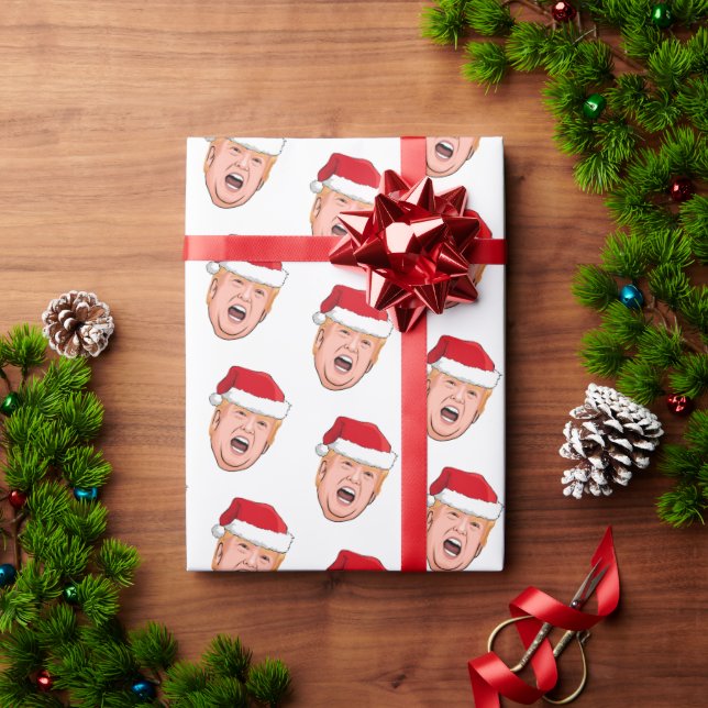 Presente Papel de moldagem de Natal do Angry Donald Trump (Presente de Natal)