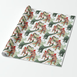 Presente Papel de moldagem de Natal do Dinossauro