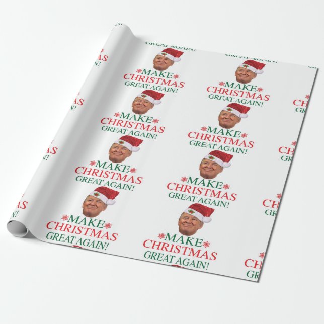Presente Papel de Moldagem de Natal Donald Trump (Desenrolado)