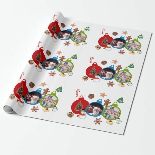 Presente Papel de Moldagem de Natal em Las Vegas (Desenrolado)