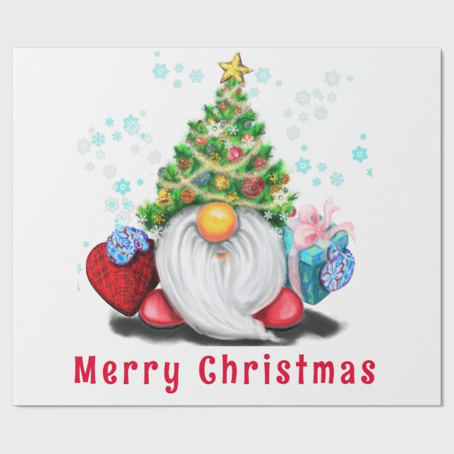 Presente Papel de moldagem de natal Gnomo (Aberto)