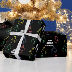 Presente Papel de moldagem de natal neon