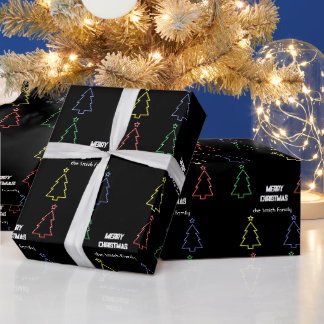 Presente Papel de moldagem de natal neon
