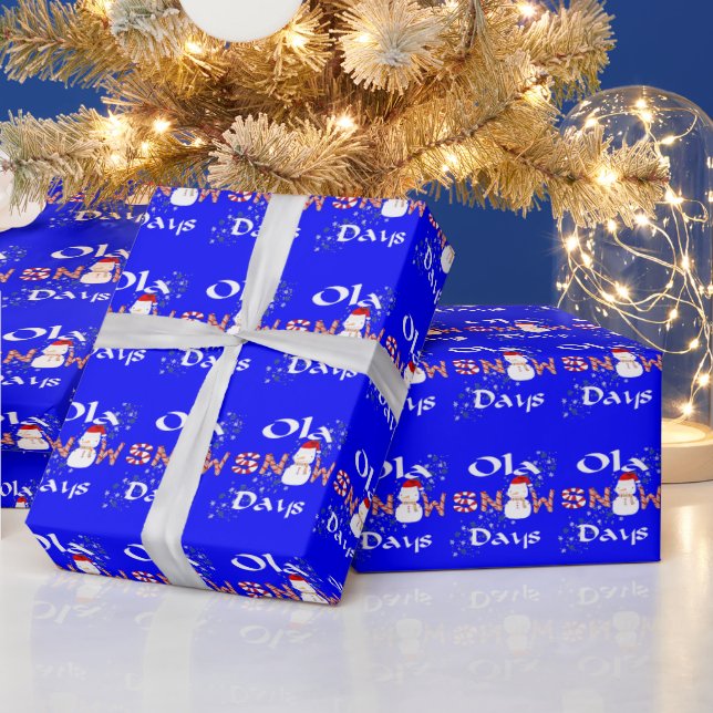 Presente Papel de moldagem de Natal Ola, Dias de Neve (Feriados)