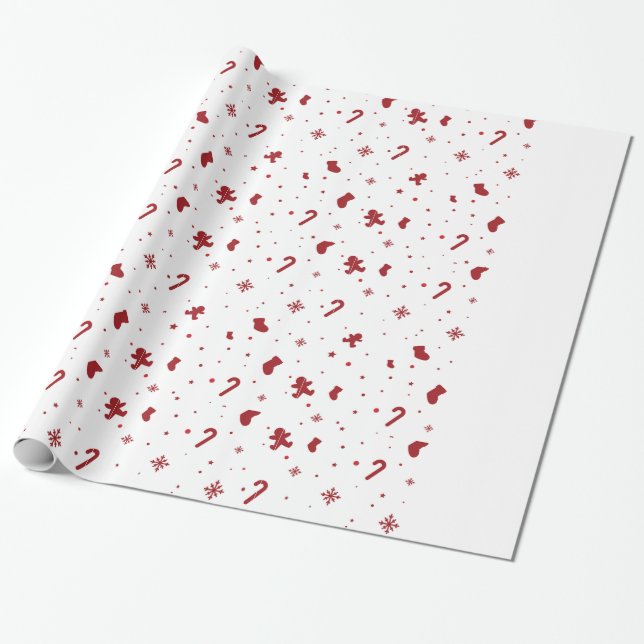 Presente Papel de moldagem de natal, ondulação brilhante (Desenrolado)