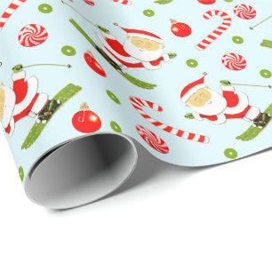 Presente papel de moldagem de Natal para esqui de neve
