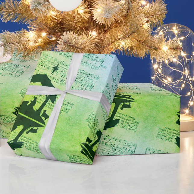Presente Papel de Moldagem de Natal para Música Noturna Sil (Feriados)