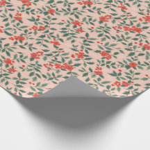 Papel de moldagem de Natal rosa e Holly