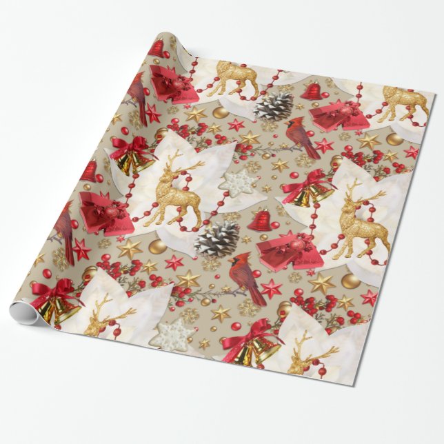 Presente Papel de moldagem de natal Sparkle (Desenrolado)