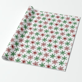 Presente Papel de moldagem de Natal Xadrez Verde Vermelha d