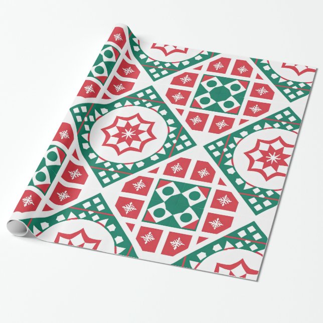 Presente Papel de moldagem de padrão de Natal do Designer (Desenrolado)