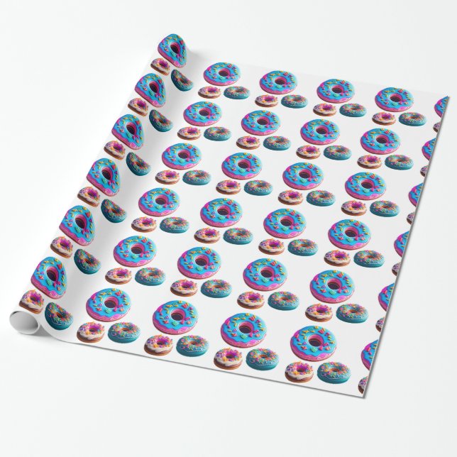 Presente Papel de moldagem de padrão do Rosquinha (Desenrolado)
