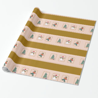 Presente Papel de moldagem de padrão natalino