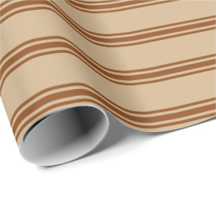 Presente Papel de Moldagem de Padrões de Linhas Tan e Marr