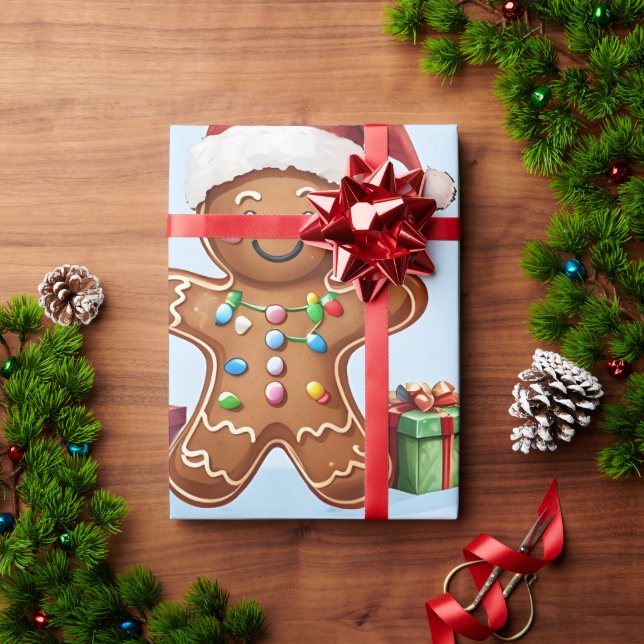 Presente Papel De Moldagem De Pão De Gengibre (Presente de Natal)