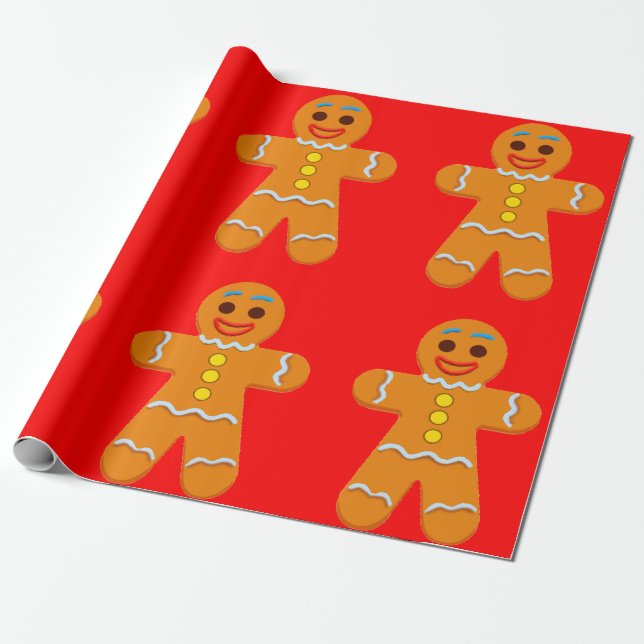 Presente Papel De Moldagem De Pão De Gengibre (Desenrolado)