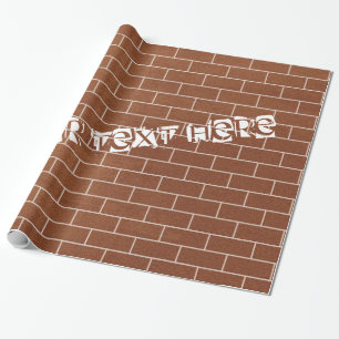 Presente Papel de moldagem de parede de tijolos com texto p