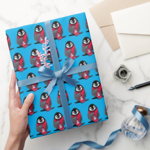 Presente Papel de moldagem de pinguins de Natal KiniArt