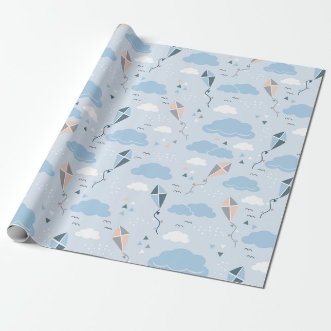 Presente Papel de moldagem de pipa - Papéis e nuvens divert (Desenrolado)