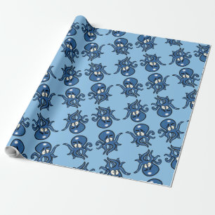 Presente Papel de moldagem de polvo azul
