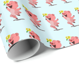 Presente Papel de moldagem de porcos feliz