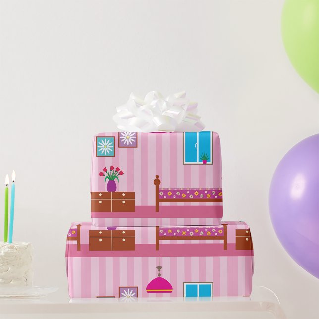 Presente Papel de moldagem de quarto rosa (Criador carregado)