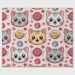 Presente Papel de moldagem de rosto de gato bonito - Presen
