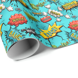 Presente Papel de Moldagem de Teal do Tema do Livro em Quad