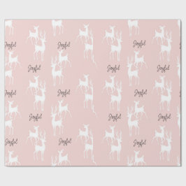 Presente Papel de moldagem de veados de Natal personalizado