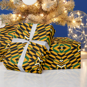 Presente Papel de moldagem do Design Afro Pop Kente