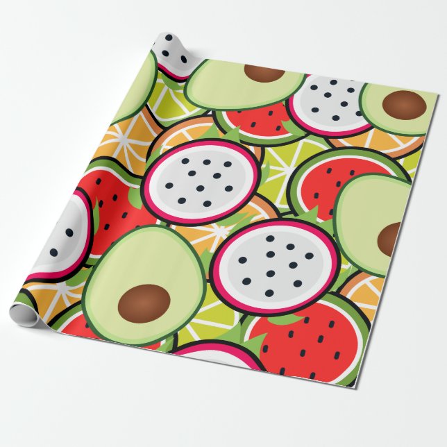 Presente Papel de moldagem do Fruta Mix (Desenrolado)