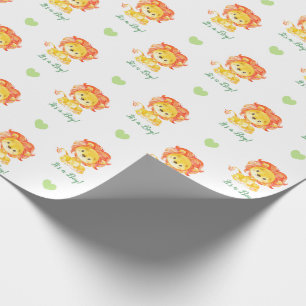 Presente Papel de Moldagem do Leão (Verde-Laranja Personal