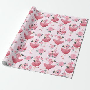 Presente Papel de moldagem Flamingo