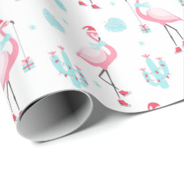 Presente Papel de moldagem Flamingo de Natal