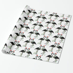 Presente Papel de moldagem Flamingo de Natal