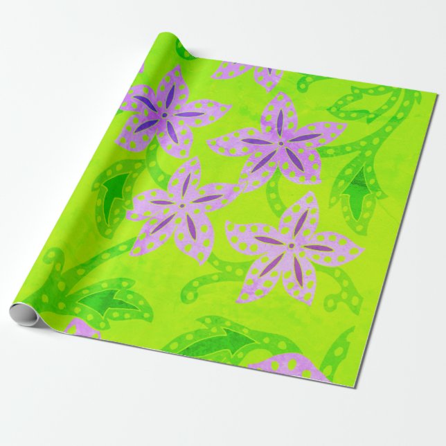 Presente Papel de Moldagem Floral (Desenrolado)