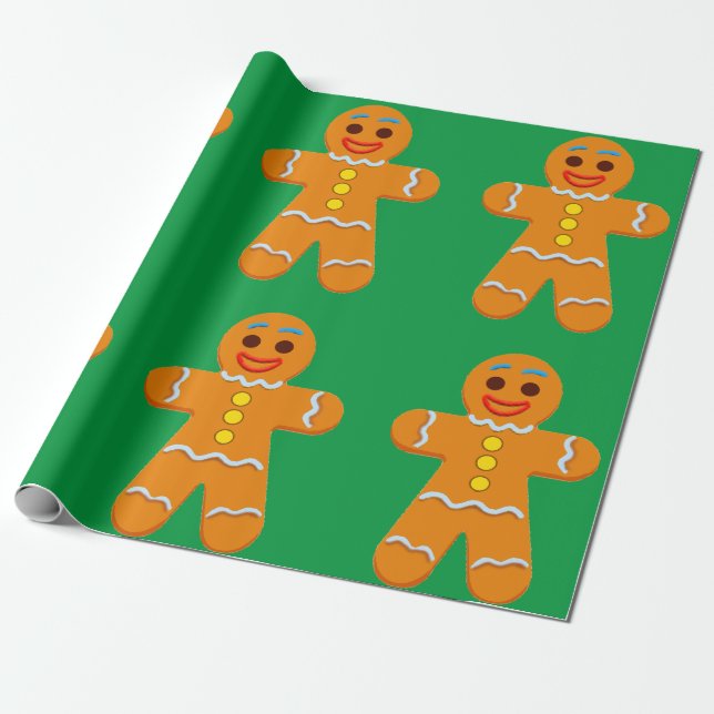 Presente Papel de moldagem Gingerbird Man 2 (Desenrolado)