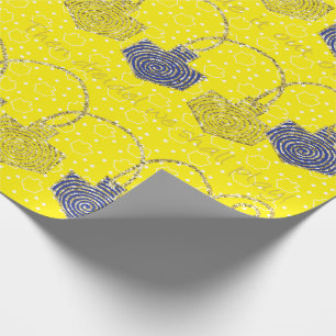 Presente Papel de moldagem "Happy Hanukkah Dreidel Pinkers"