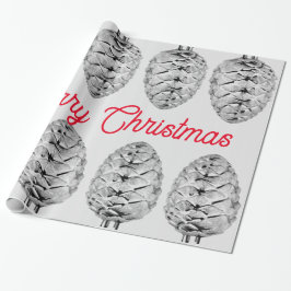 Presente Papel de moldagem Pinecone de Natal Feliz