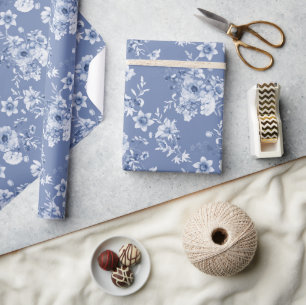 Presente Papel de moldagem por aquarela azul-poeirento