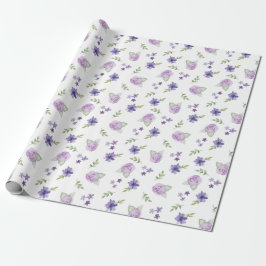 Presente Papel de moldagem por lavanda Floral