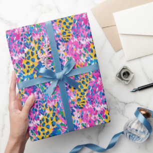 Presente Papel de moldagem Preppy Cheetah