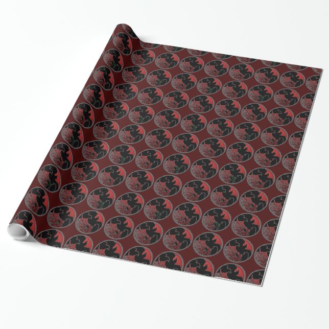 Presente Papel de Moldagem Raven Papel de Natal Nativo (Desenrolado)