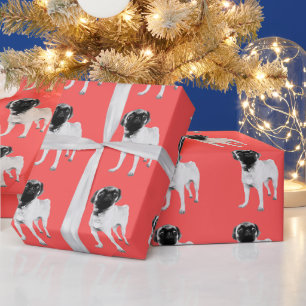 Presente Papel de moldagem Royal Pug em Coral