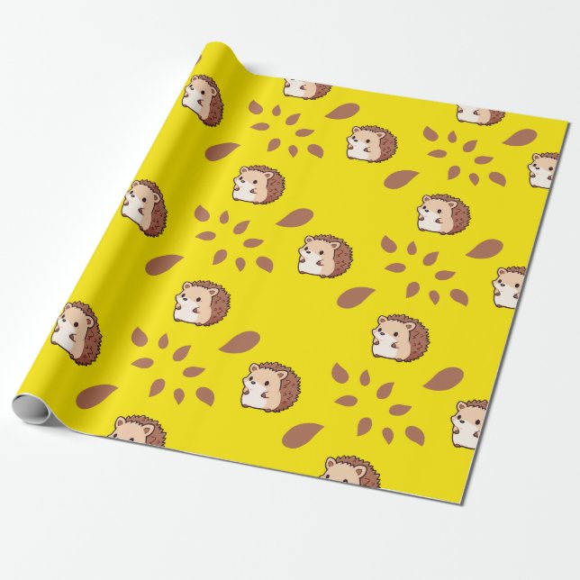 Presente Papel de moldagem sem costura amarela: Outonos de  (Desenrolado)