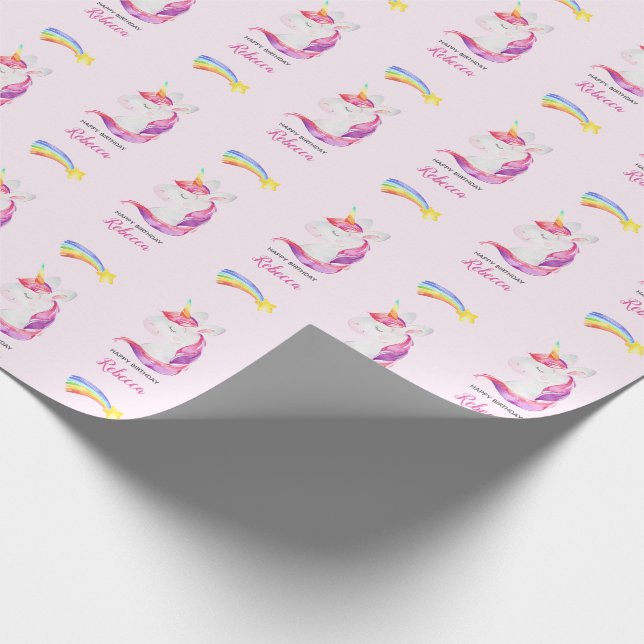 Presente Papel de Moldagem Unicórnio (arco-íris de Watercol (Ponta)