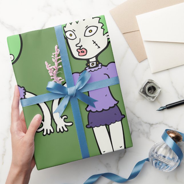 Presente Papel de moldagem Zombie feminina (Criador carregado)