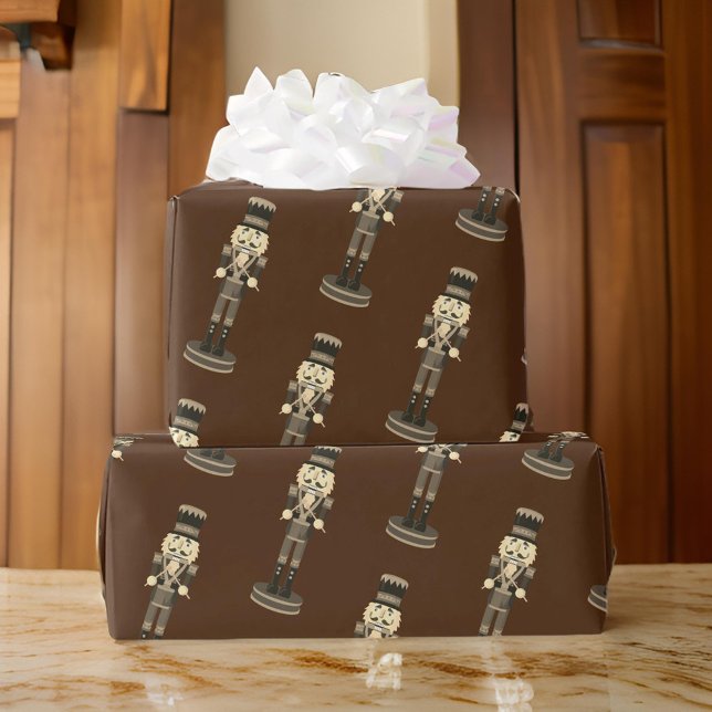 Presente Papel de molhador de natal Brown Nutcracker Soldie (Criador carregado)